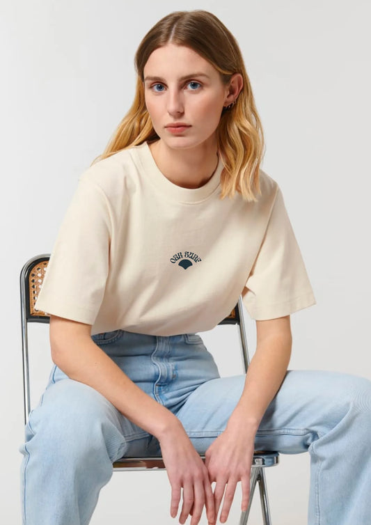 T-shirt OAX en coton biologique, coloris Natural Raw (écru), face