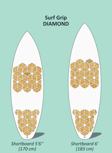 Surf Grip DIAMOND - Tabla corta 6'